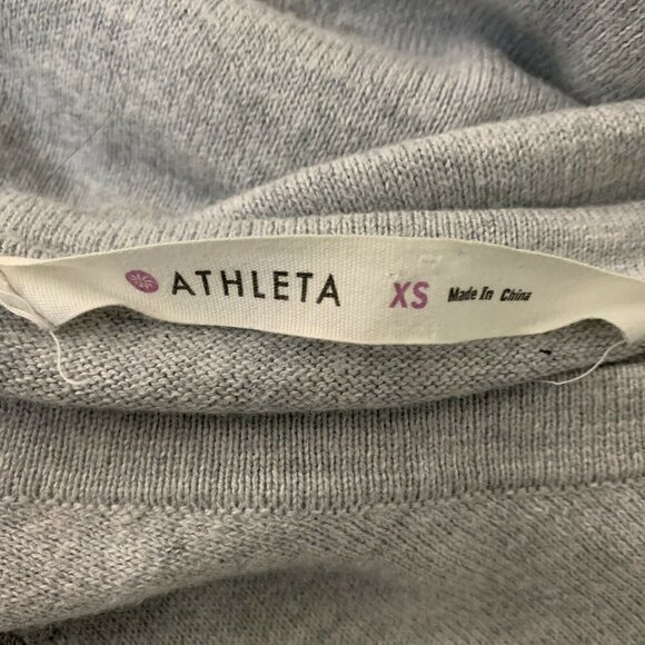 ATHLETA Womens Gray Kitta Cashmere Blend Asymmetrical Pullover Sweater - Picture 3 of 4